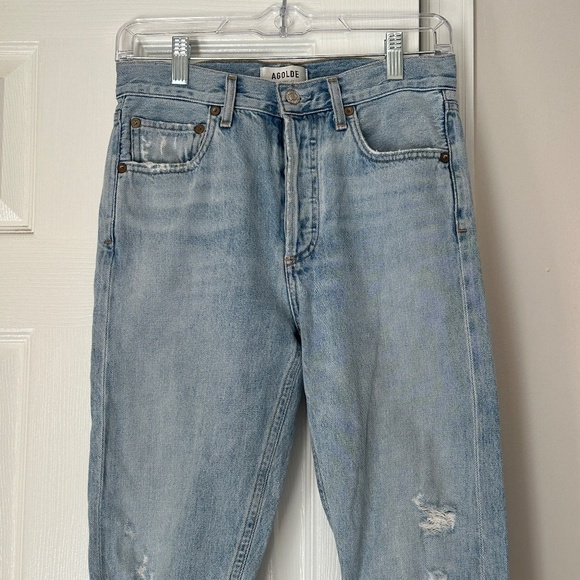 Women's AGOLDE Jamie High Rise Classic Jeans Size 25 Ripped Revolve Distressed - Picture 3 of 9